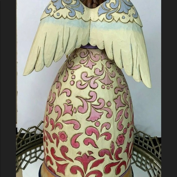 Jim Shore Garden Angel Solar Lit Cats Floral #EL82 - Picture 4 of 11